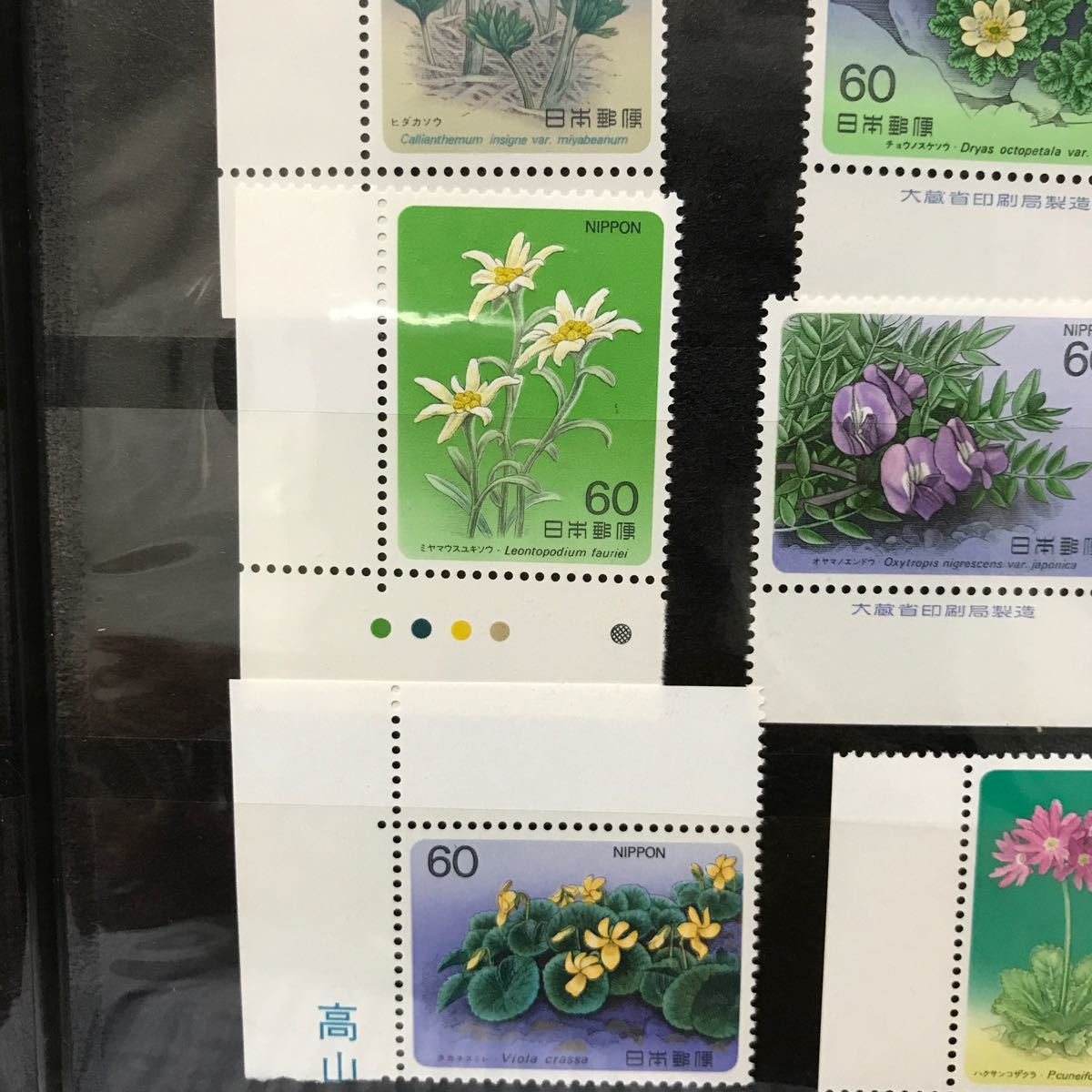 再値下げ　記念切手　未使用　高山植物シリーズ　１４枚　840円分