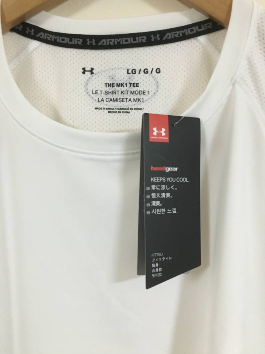 セール! 正規品 本物 新品 アンダーアーマー ショートスリーブ Tシャツ 最強カラー ホワイト UNDER ARMOUR ワイルド クール! 涼しい MD_画像2