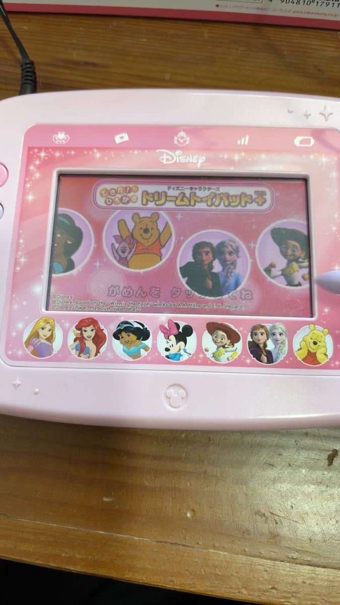美品 ディズニーキャラクターズ ドリームトイパッドプラス プログラミング 子供 教材 ACアダプターつき 充電つき 知育玩具