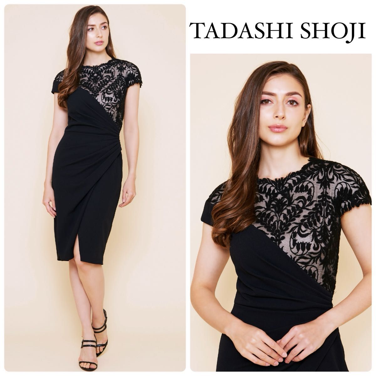 美品 定価9 2万 タダシショージ TADASHI SHOJI スズランレース 美品 定価9 2万 タダシショージ TADASHI SHOJI スズランレース