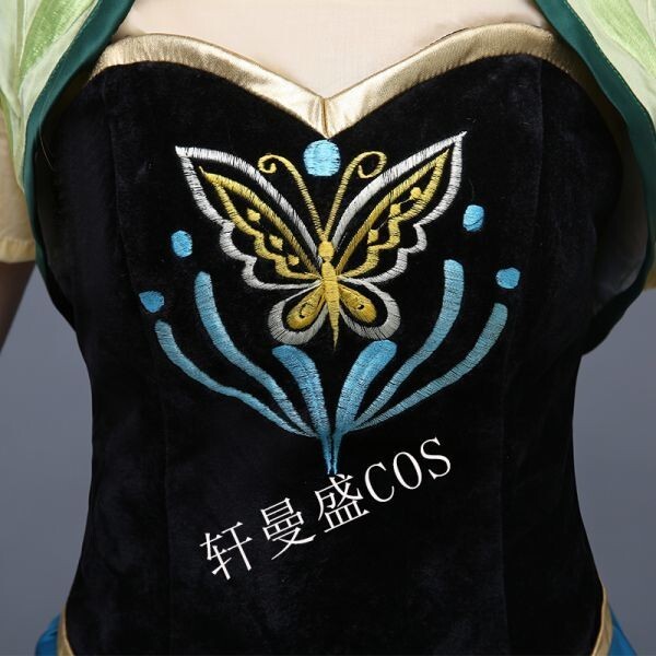 xd154 Disney Frozen дыра . снег. женщина . дыра Anna Princess One-piece платье Halloween костюмы 