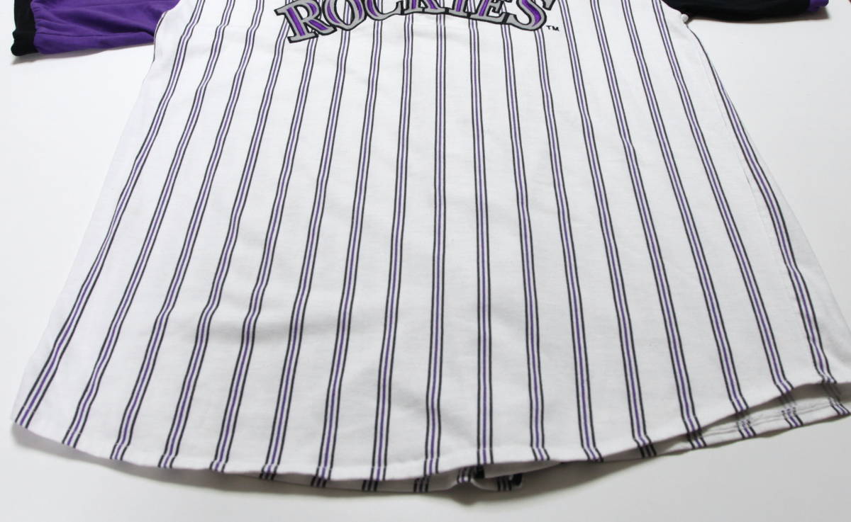 STRTER コロラド ロッキーズ MLB ベースボールシャツ L ユニフォーム 90s ビンテージ スターター_画像10