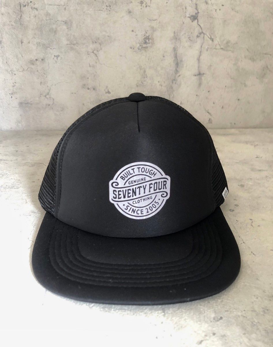 ●【新作】SEVENTY FOUR トラッカー メッシュキャップ ブラック 新品 最新作 SEVENTY FOUR TRUCKER MESH CAP セブンティーフォー