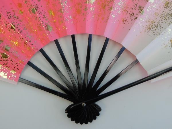 9030,舞扇子 踊り扇子 29cm 天の川 ピンク 日本製、京扇子 箱なし 扇子