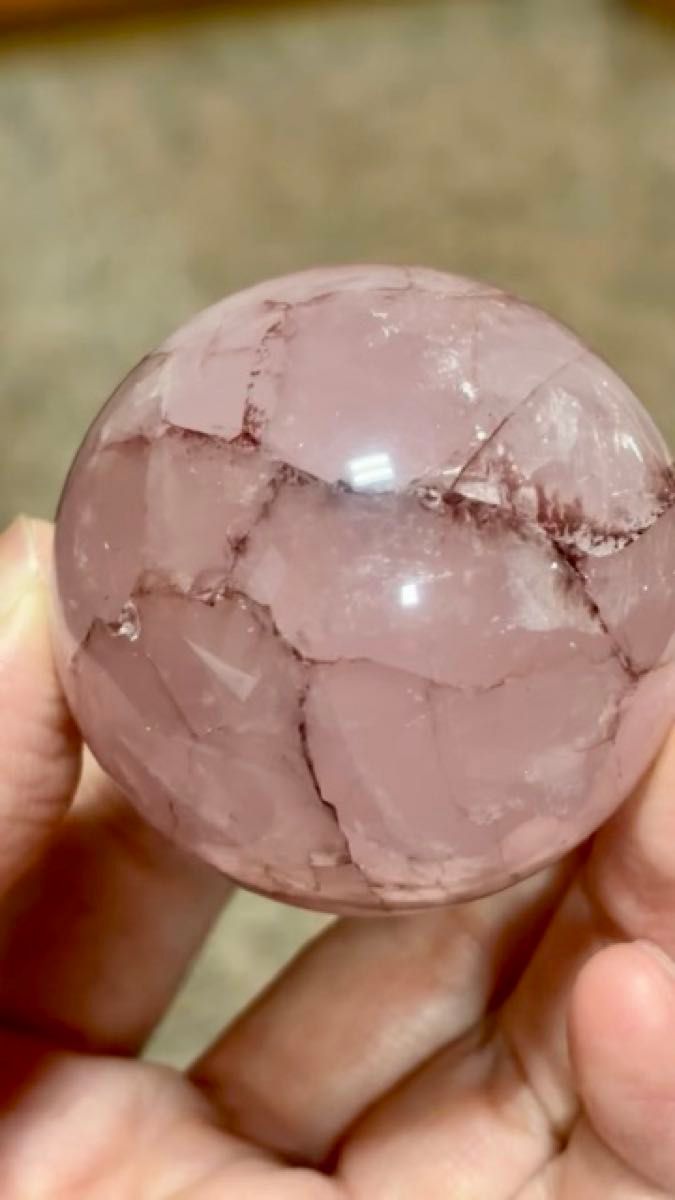 レアストーン ピンクヒーラー スフィア5.07cm とても綺麗 天然石