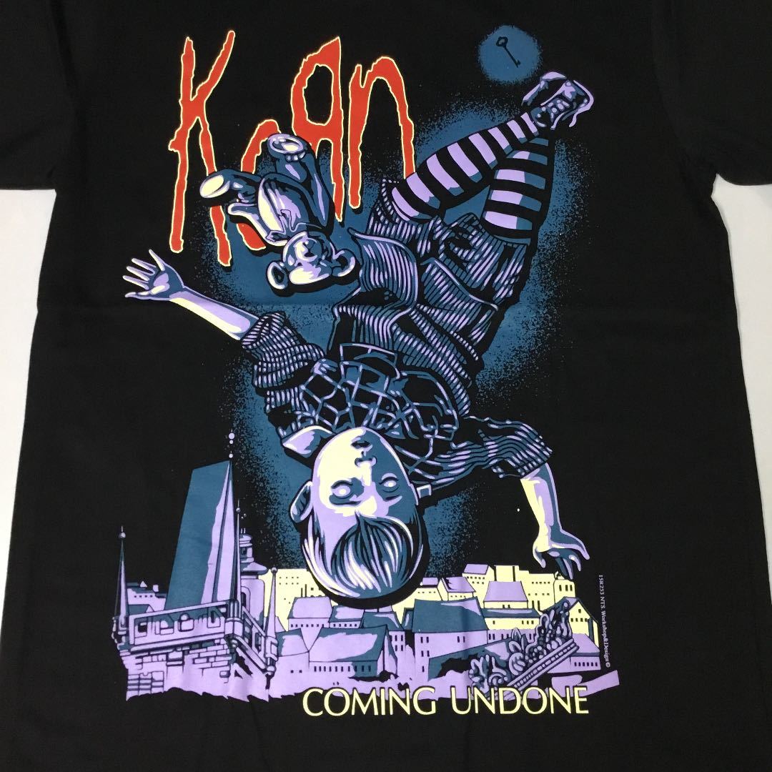 SR5B4♪ バンドデザインTシャツ　Lサイズ　コーン　KORN COMING UNDONE