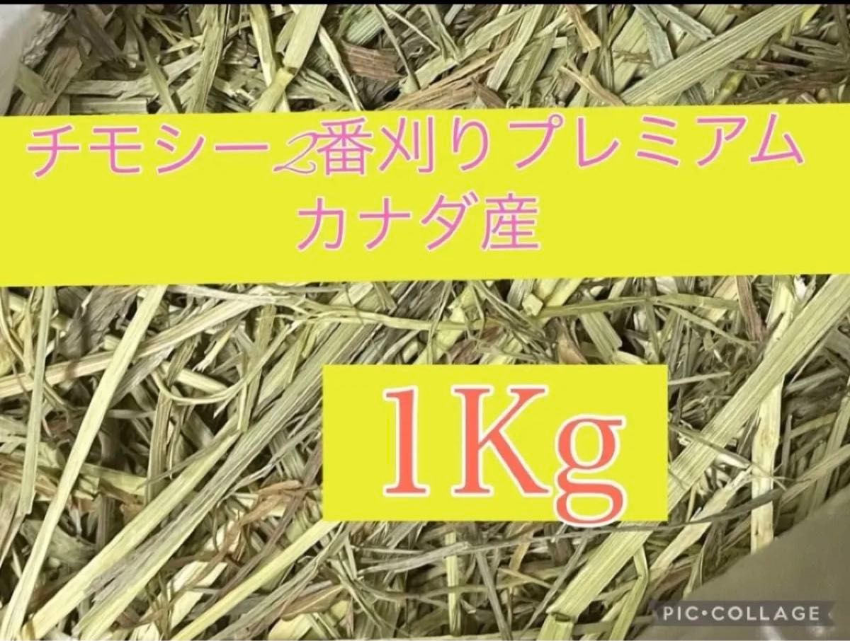 チモシー2番刈りプレミアム　1Kg カナダ産　牧草 うさぎ　モルモット　その他小動物 に