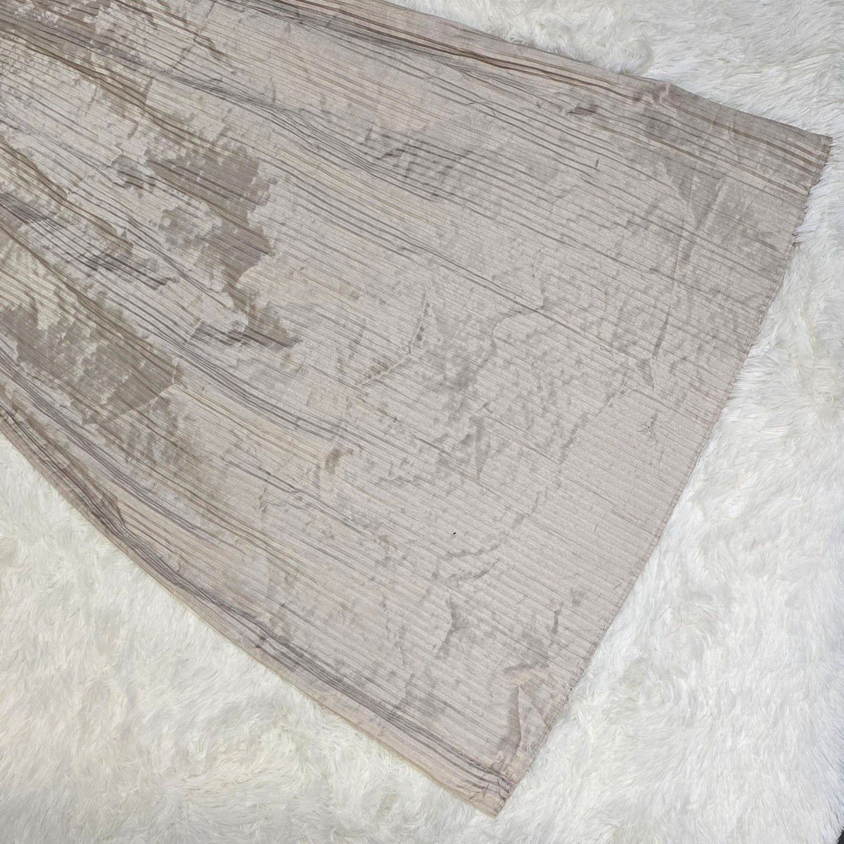 【極美品】SPECCHIO スペッチオ フレンチスリーブ マキシ丈 ロング プリーツ ワンピース パーティードレス Aライン L