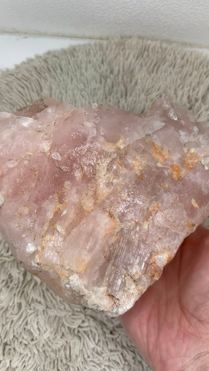 ローズクォーツ原石 天然石 原石 置物 9月誕生石 パワーストーン 紅水晶 1336g