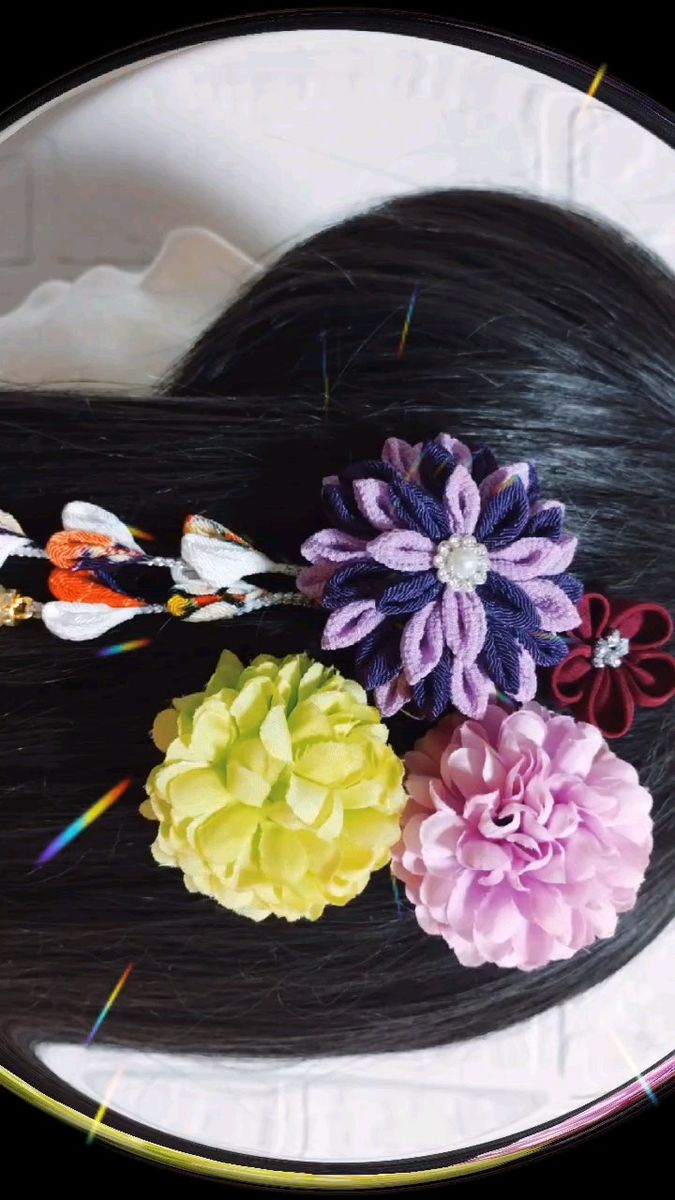 浴衣髪飾り 浴衣ヘアアクセサリー つまみ細工 成人式 七五三 和装 ヘアアクセサリー 髪飾り 結婚式 卒業式