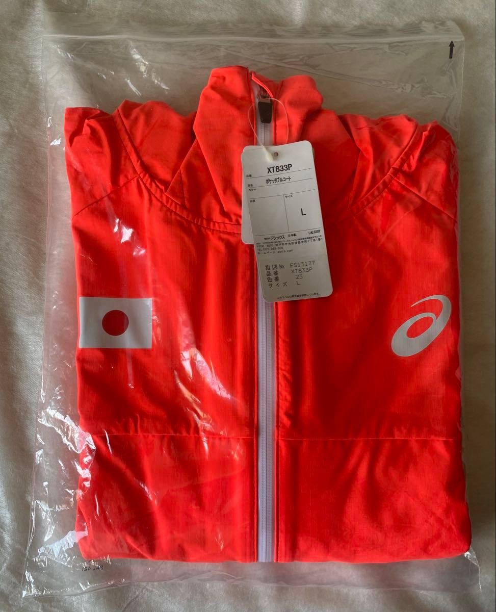 レインコート 雨具 asics L メンズ JAPAN 日本代表 カッパ 未着用 レインコート 雨具 asics L メンズ JAPAN 日本代表 カッパ