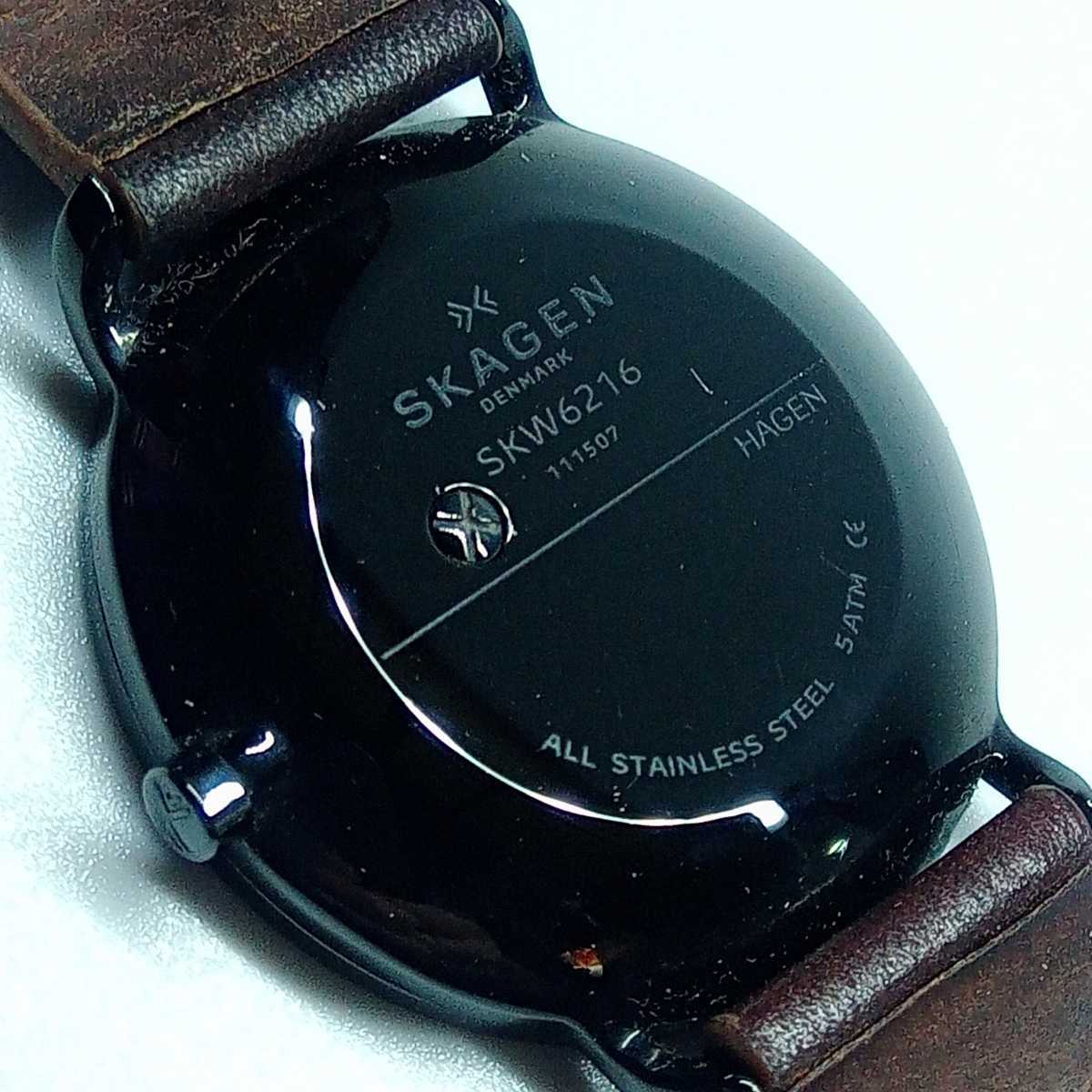 【稼働品】SKAGEN スカーゲン SKW6216 メンズクォーツ腕時計_画像5