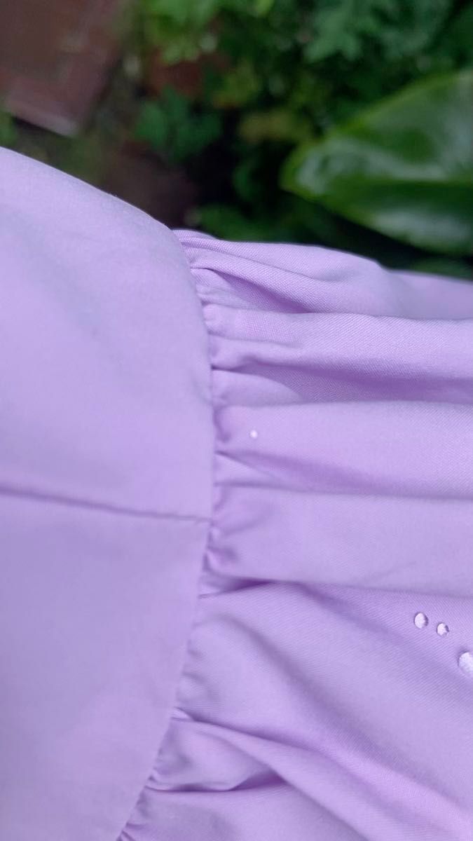 【 SALE 】撥水加工 シャツ ブラウス ラベンダー 7部袖 大きめ M 春 夏 撥水 梅雨 羽織り 雨の日 通学 通学 送迎