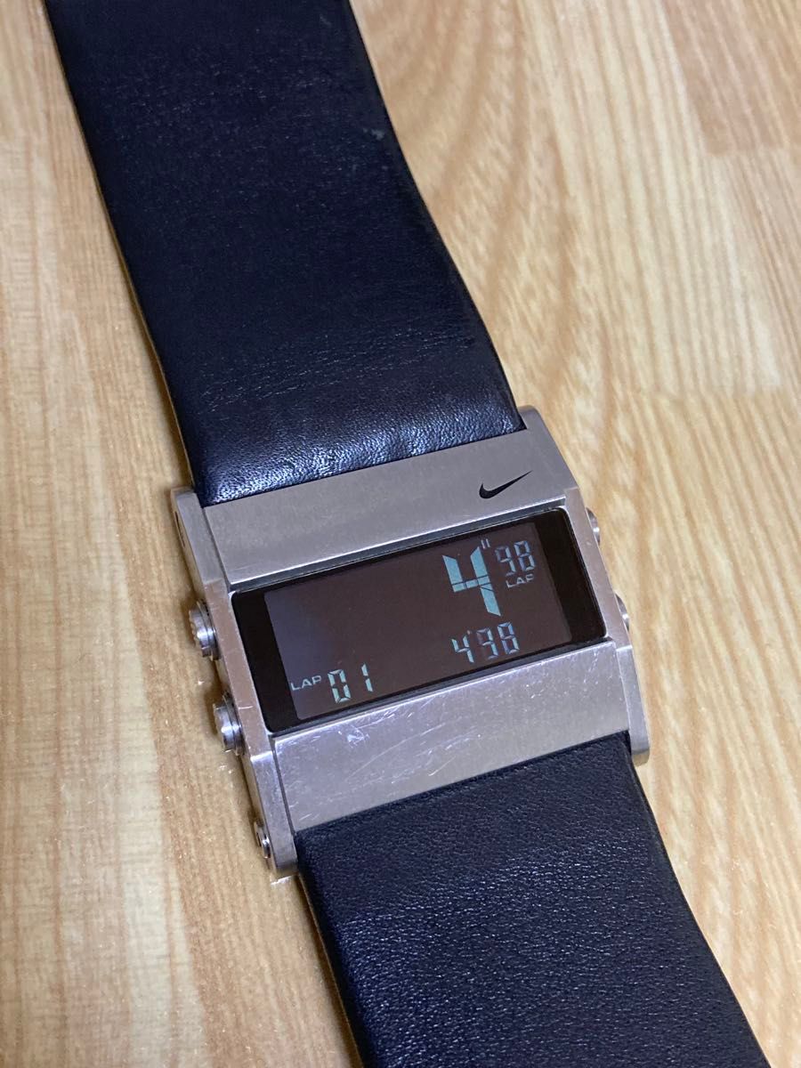 Nike Oregon Square Watch ナイキ オレゴン 時計 テック 稼働ジャンク NIKE Oregon Square WA0038 レザーベルト ナイキ