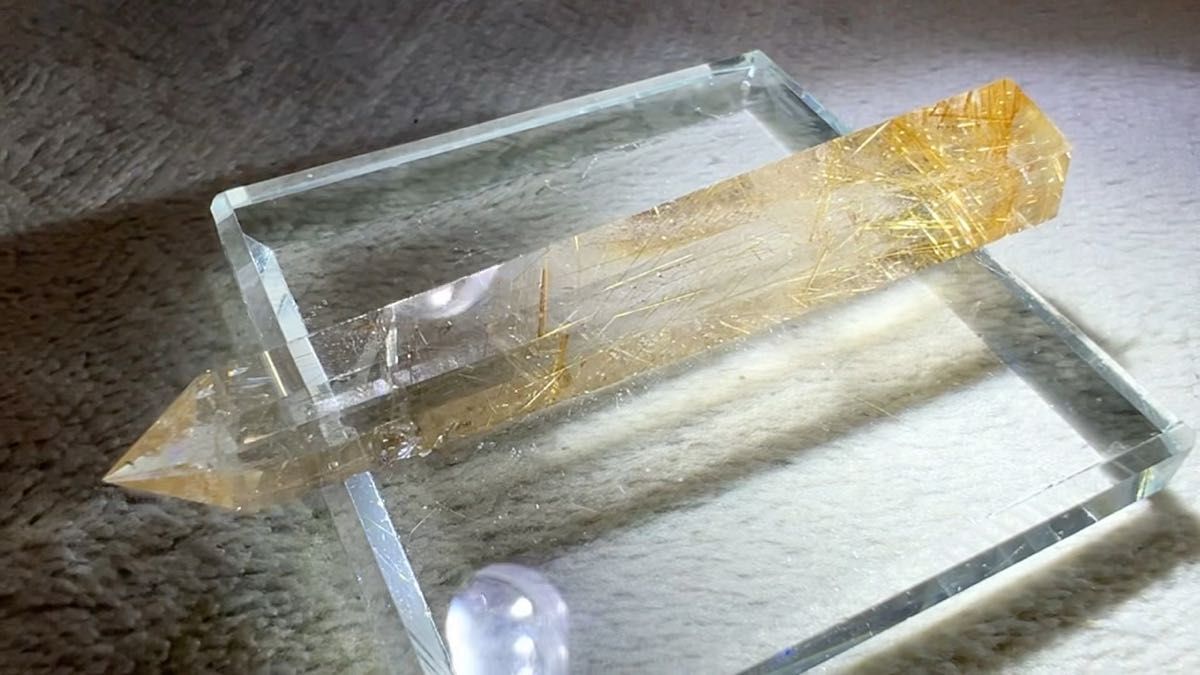 1729 【金運超爆上】ゴールドルチルクォーツ タワー