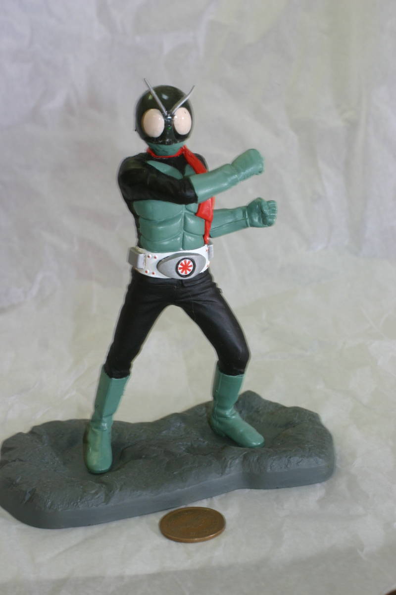 石森プロ東映1999年の仮面ライダー旧1号のソフビフィギュア 美品 サ