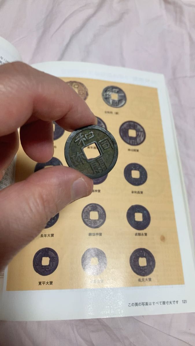 皇朝銭 和同開珎 中字大様 美品 古銭 穴銭