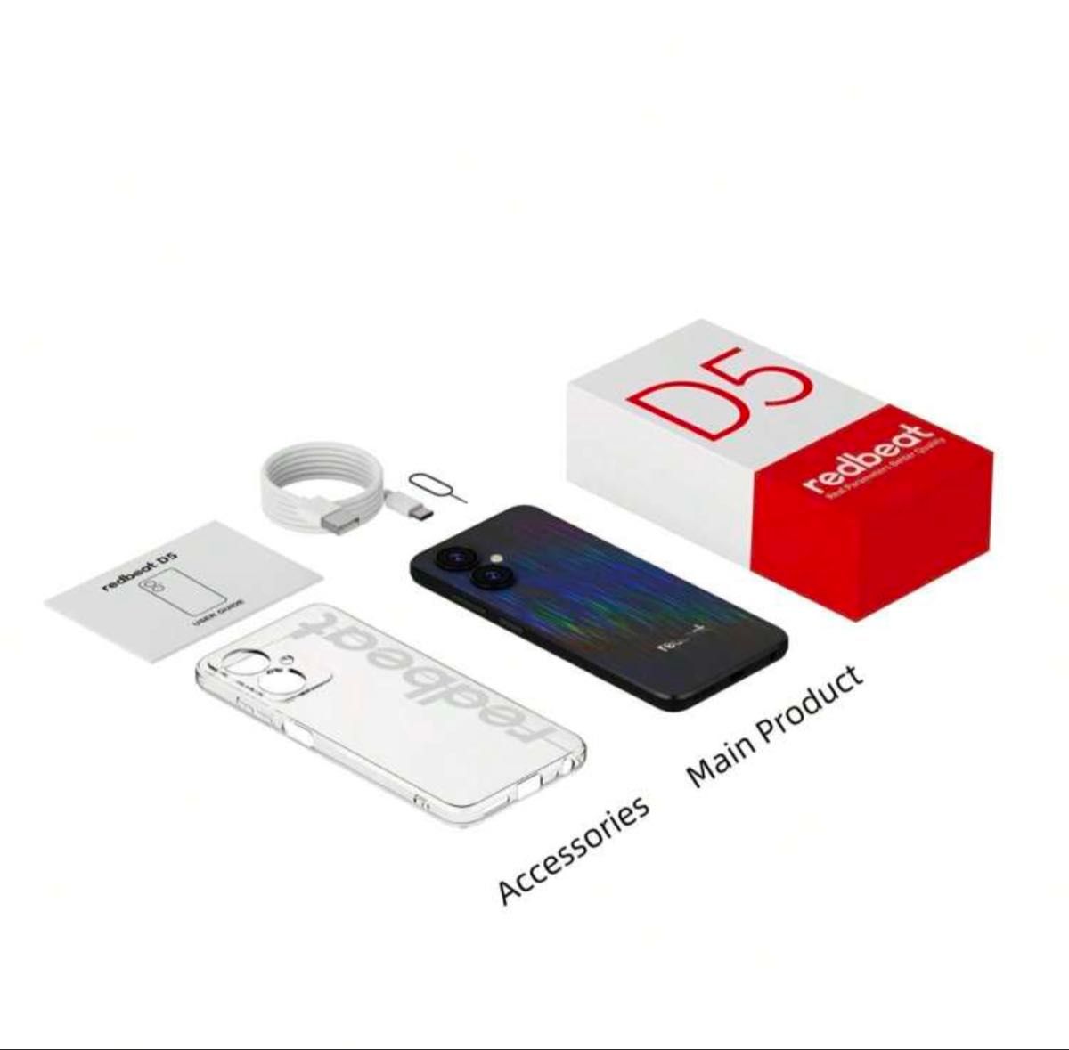 redbeat D5 64GB 2GB RAM SIMフリー redbeat D5スマートフォン 最新のAndroid 14システム 6 52インチ