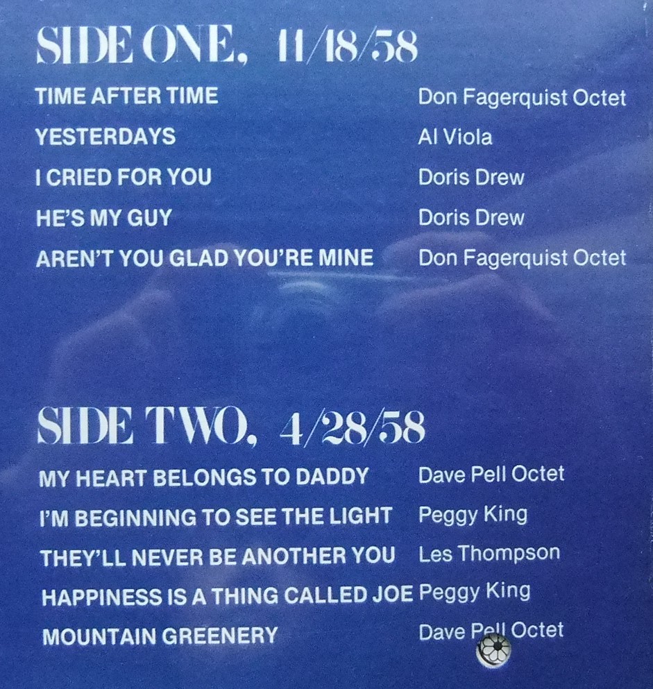 ◆ 未開封・希少 ◆ SESSIONS, Live / DON FAGERQUIST, DAVE PELL and AL VIOLA ◆ Calliope CAL 3019 ◆_画像3