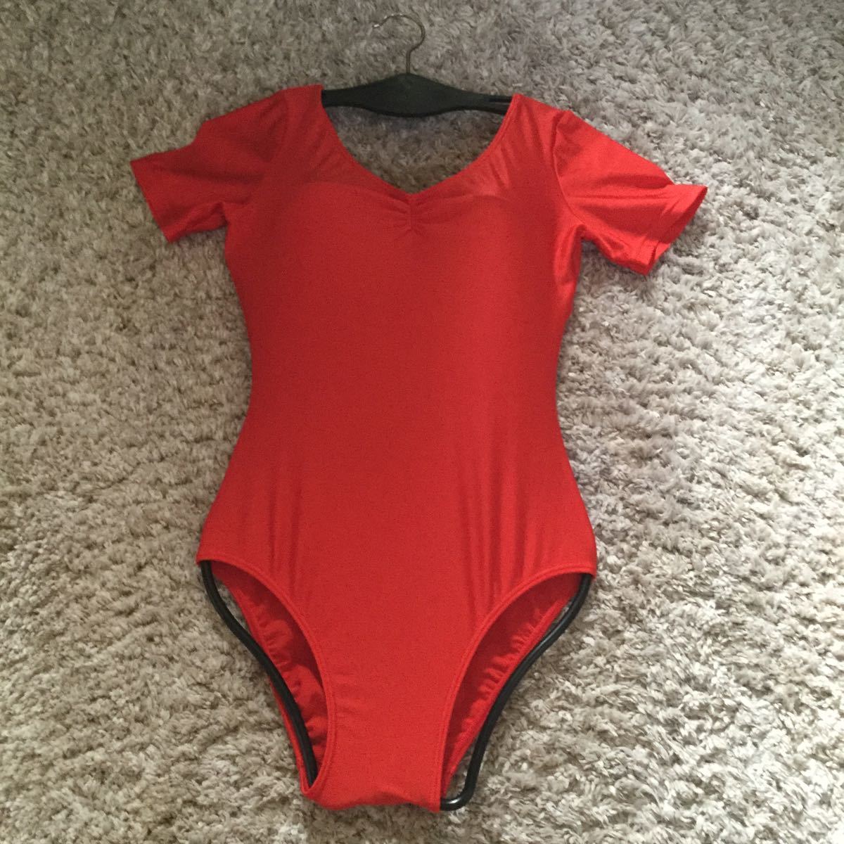 高級感 超お値打ち出品 Lady's シンプルスタイルハーフスリーブハイレグレオタード Mサイズ レッド used超美品 レオタード 高級感 超お値打ち出品 Lady's シンプルスタイルハーフスリーブハイレグレオタード Mサイズ レッド used超美品 レオタード