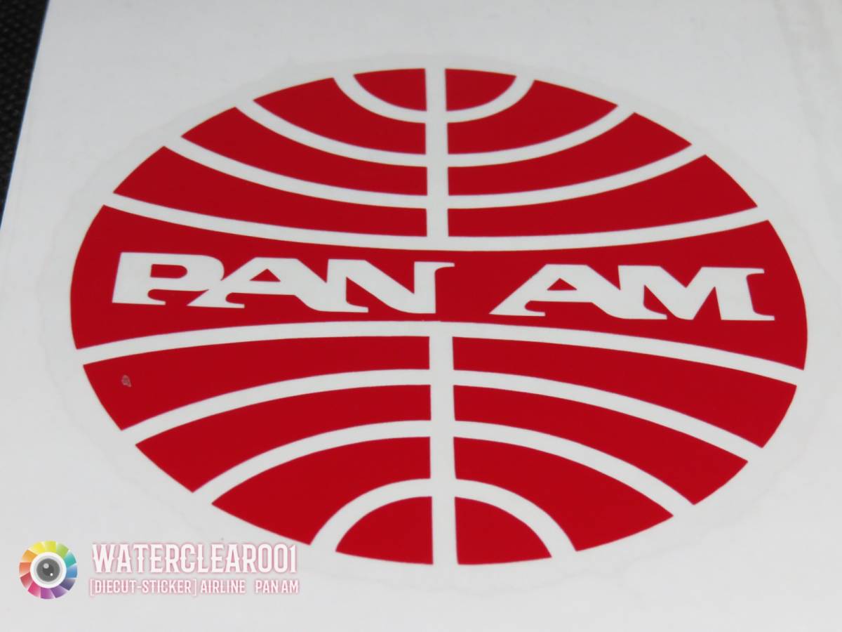 **31021-ExHS**[DIECUT-STICKER*AIRLINE] PANAM bread nam_RED< cutting sticker >