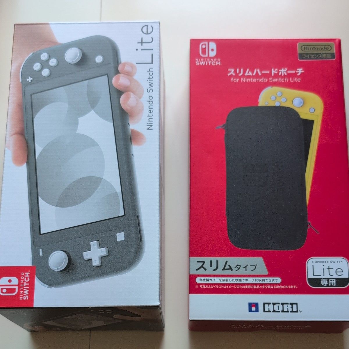 Nintendo Switch Lite グレー + ホリ スリムハードポーチ for Nintendo Switch Lite グレー + ホリ スリムハードポーチ for