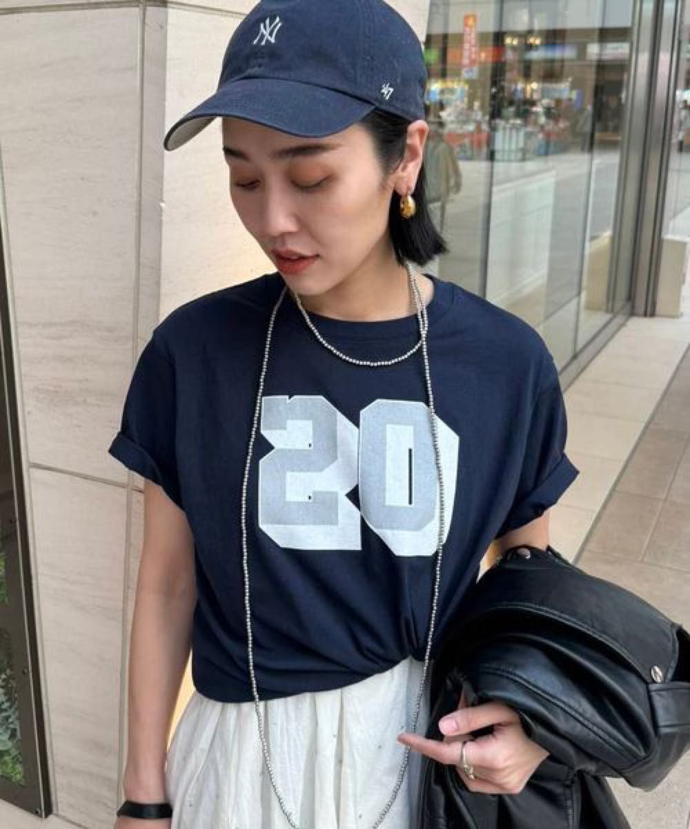 よんちゃん / jeanasis 【el×ONE】Pack Tee eL×ONE】 Pack TEE おねさん 白TEE×ネイビーロゴTEE セット T