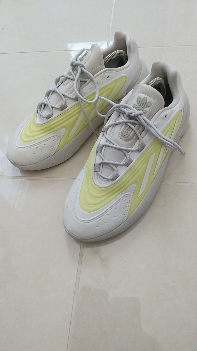 クーポン得!値下げなし即決のみ! adidas アディダスオリジナル オゼリア ローカットスニーカー 24.5cm グレーイエロー