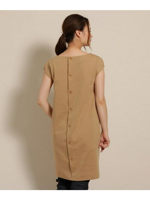 [. price cut ] tag equipped world anatelier Anatelier wide width . scene . activity milano rib tunic One-piece simple on goods beige 38