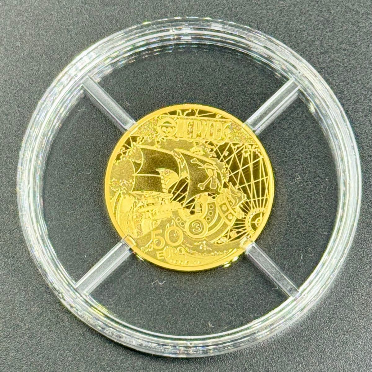 2025 フランスワンピース 50ユーロ プルーフ 1/4オンス 金貨 ルフィ③ 2025 フランス パリ造幣局 ワンピース 50ユーロ プルーフ 1/4