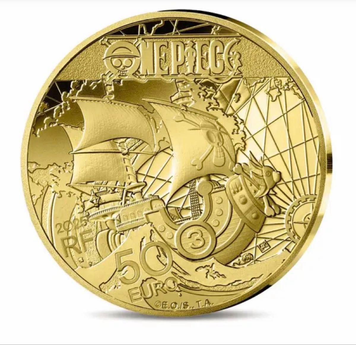 2025 フランスワンピース 50ユーロ プルーフ 1/4オンス 金貨 ルフィ③ 2025 フランス造幣局 ワンピース 50ユーロ プルーフ 1/4オンス