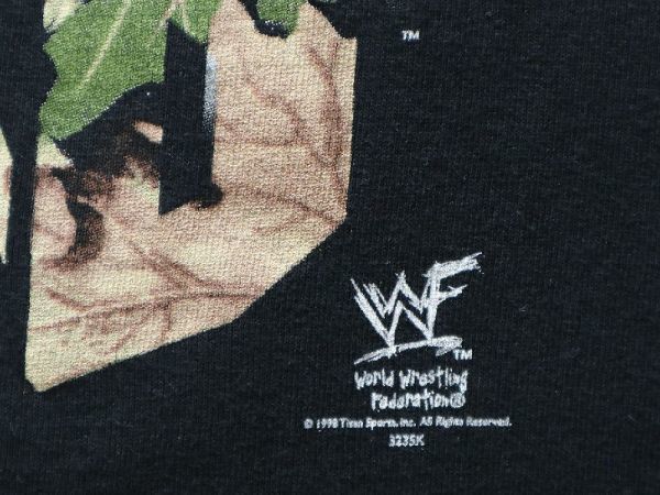 レアなロンT WWF 正規品 ! 1998年製 Steve Austin Stone Cold 迷彩 ビンテージ 長袖 Tシャツ USA製 生地 XL / プロレス 90s WCW WWE_画像5