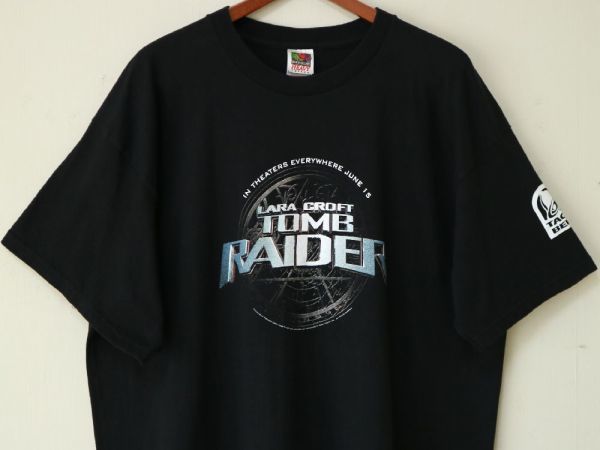 アンジェリーナ・ジョリー主演 映画 トゥームレイダー USA プロモ 2001年 公開 Tomb Raider ビンテージ 非売品 Tシャツ US-XXL TACO BELL//