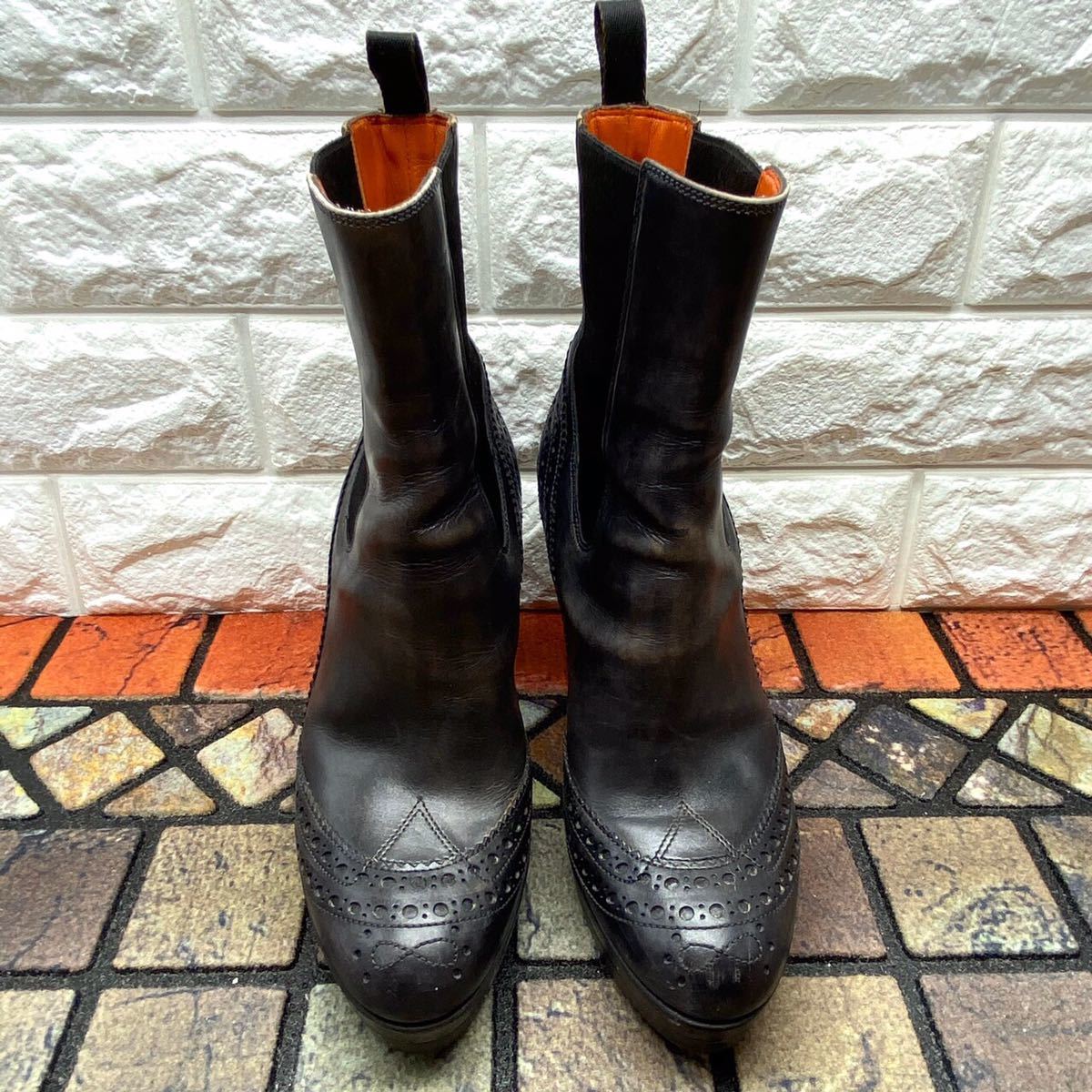 ご注意ください Santoni ショートブーツ - ブーツ