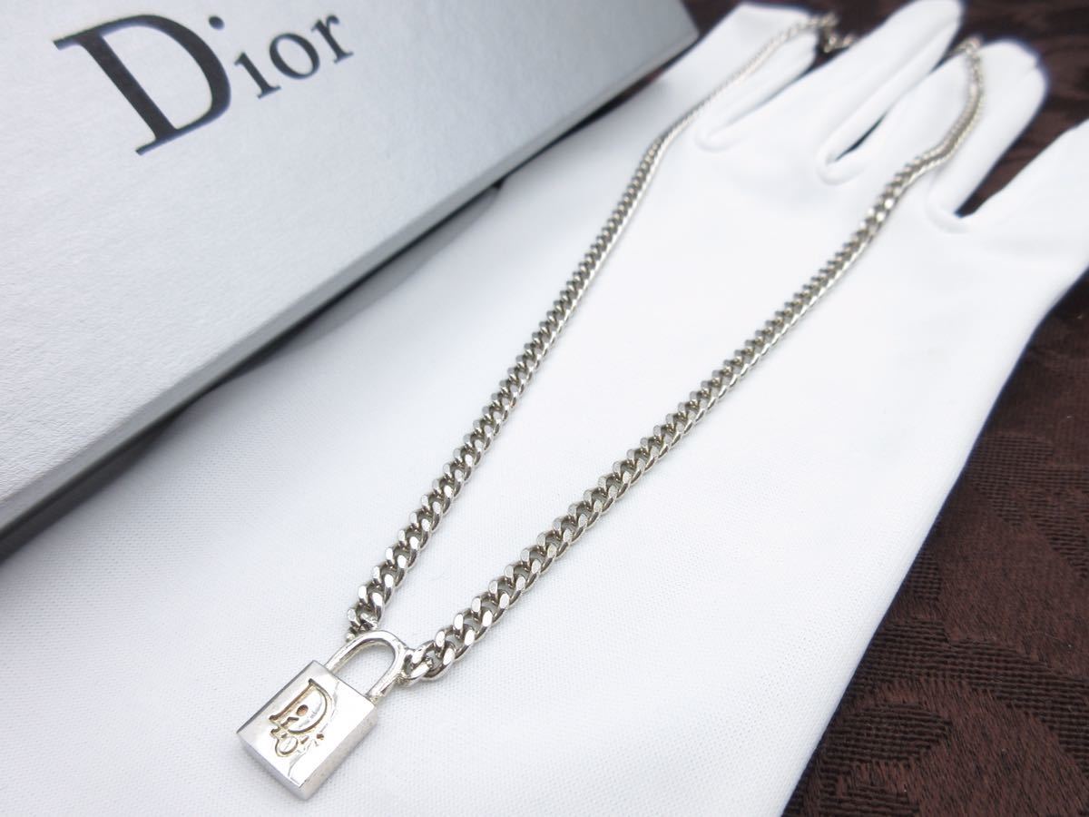 【希少】Christian Dior ネックレス カギ ロゴ クリスチャン ディオール ヴィンテージ アクセサリー レディース 結婚式 レア ya-28-36e