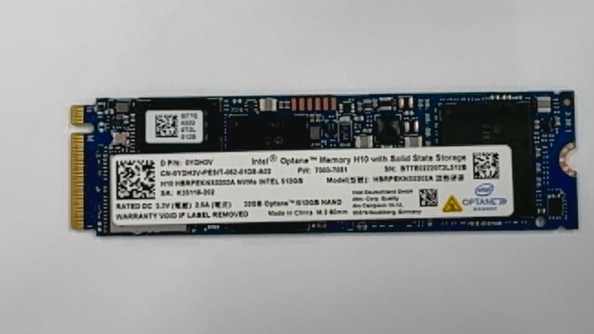 使用時間:966h Intel Optane H10 32GB SSD 512GB HBRPEKNX0202A M.2 確認OK