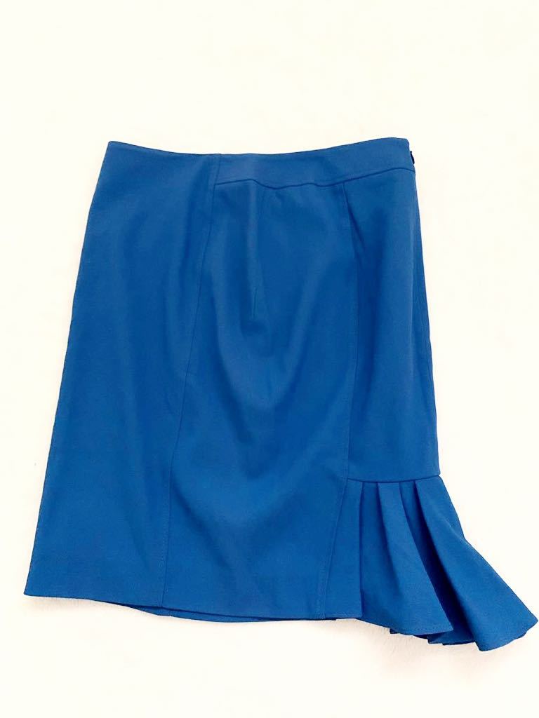 VIKTOR&ROLF size40 Италия производства юбка узкая юбка голубой плиссировать Victor & Rolf 