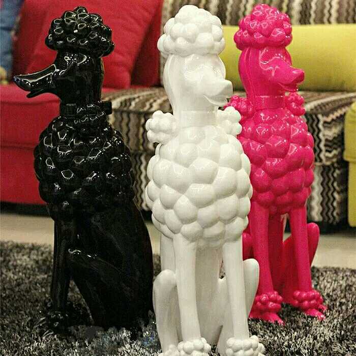 新品 おしゃれ 3色 プードル 現代 アート インテリア 置物 店舗 BAR CAFE デコレーション オブジェ 装飾 コレクション レストラン 犬