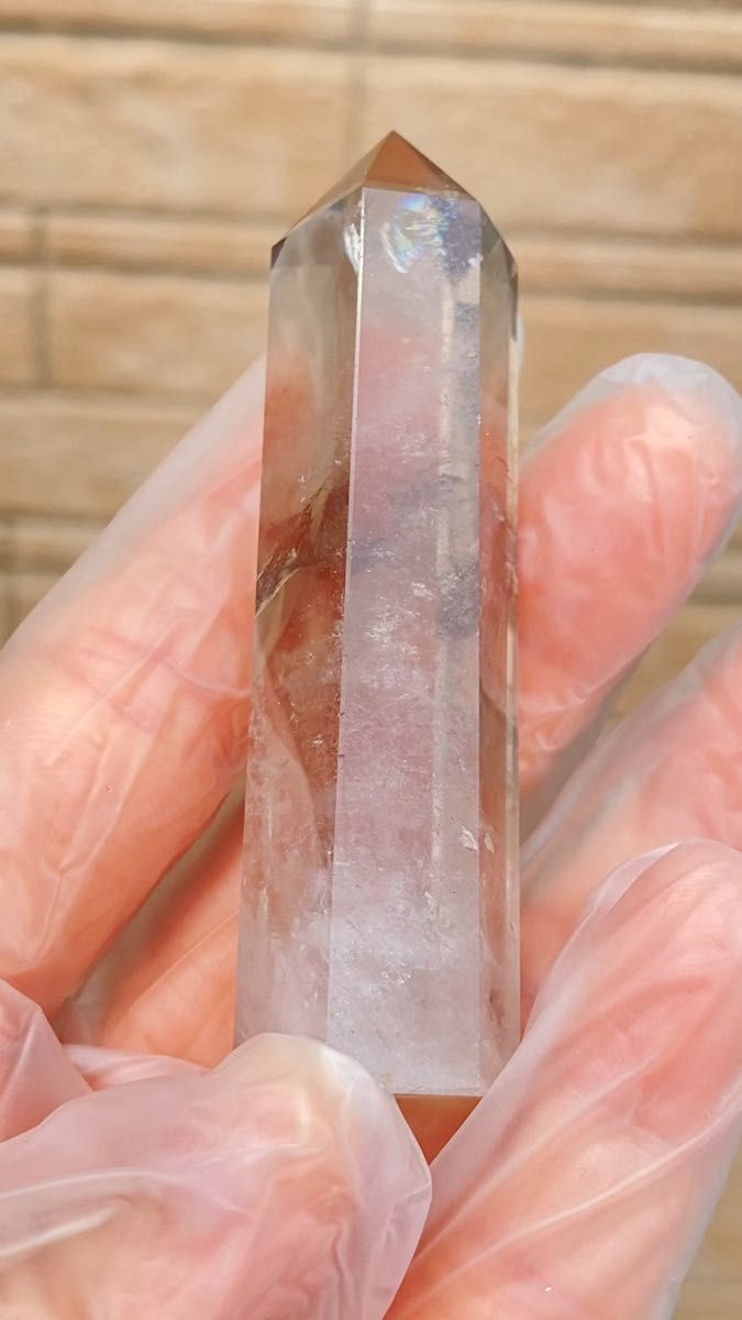 スモーキークォーツ 煙水晶 虹入り 高品質 大きめ 原石 鑑賞石 自然石 天然石 鉱石 鉱物 コレクション 風水 インテリア六角柱