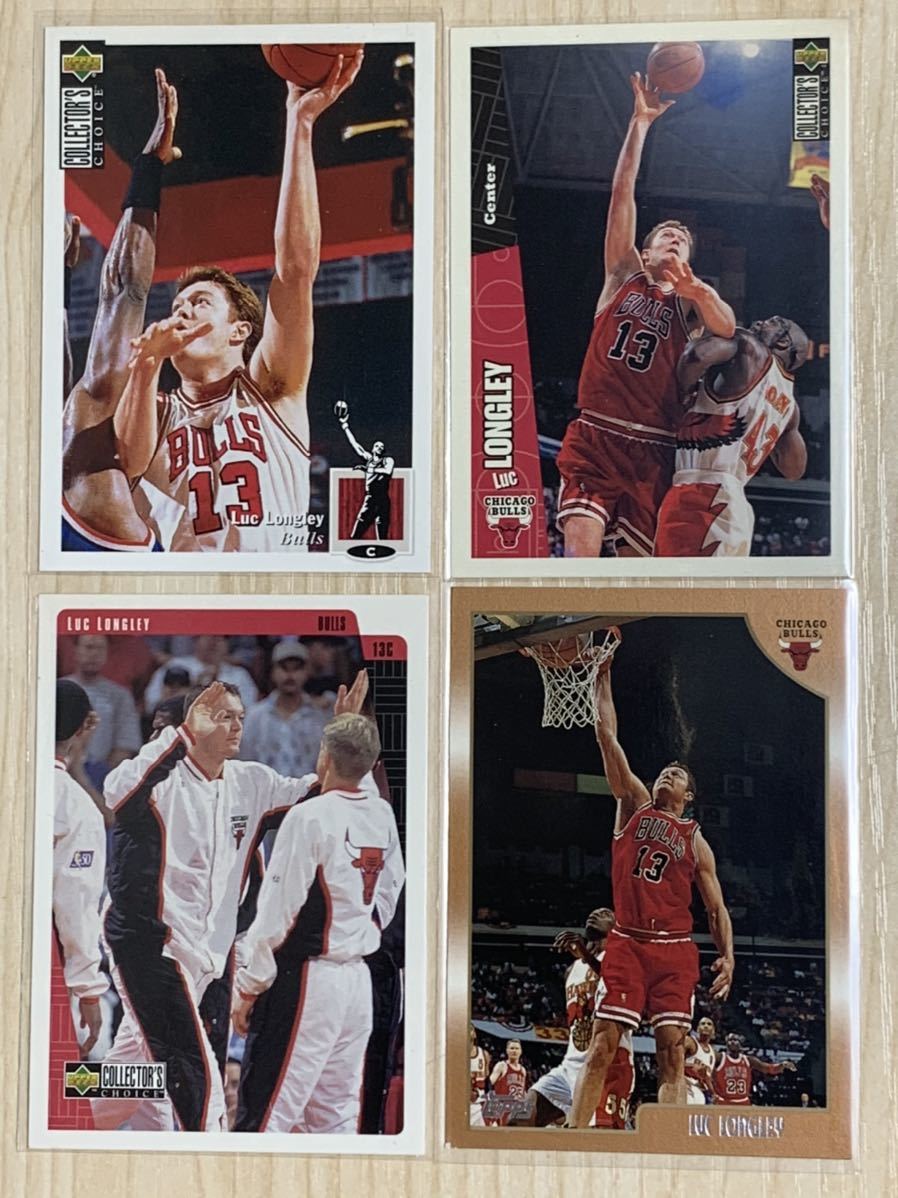 NBA Trading Card Upper Deck Luc Longley 4枚セット ルークロングリー 94-95 Chicago Bulls The Last Dance シカゴブルズ90年代_画像1