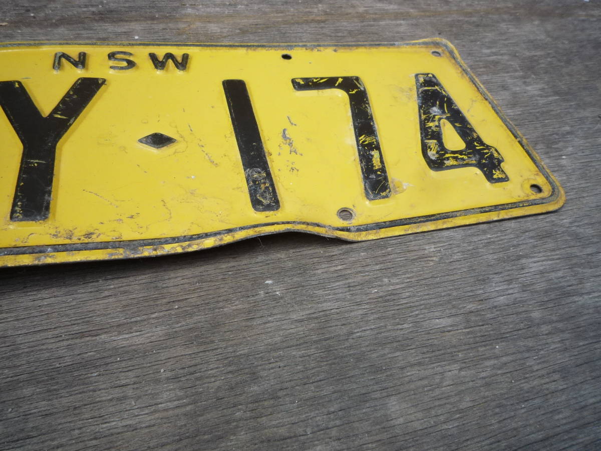 Qj899 new south wales license plate 70s 60s vintage オーストラリア ニューサウスウェールズ ヴィンテージ ナンバープレート GRY-174_画像2