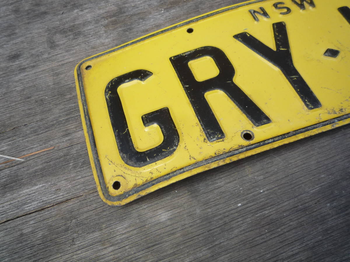 Qj899 new south wales license plate 70s 60s vintage オーストラリア ニューサウスウェールズ ヴィンテージ ナンバープレート GRY-174_画像5
