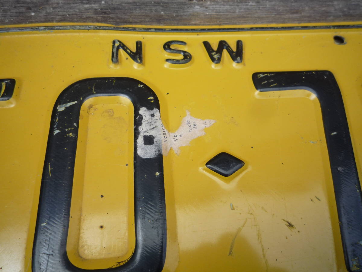 Qj900 new south wales license plate 70s 60s vintage オーストラリア ニューサウスウェールズ ヴィンテージ ナンバープレート HFO-781_画像3