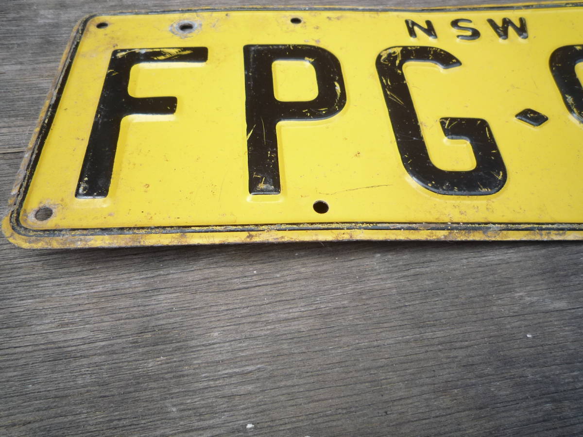 Qj906 new south wales license plate 70s 60s vintage Australia new sa light way ruz Vintage number plate FPG-963