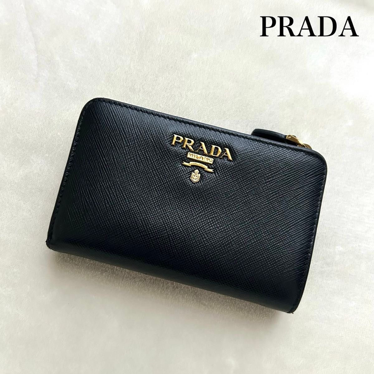 PRADA プラダ 二つ折り財布 折り財布 レザー 黒|Yahoo!フリマ PRADA プラダ 二つ折り財布 折り財布 レザー 黒|Yahoo!フリマ