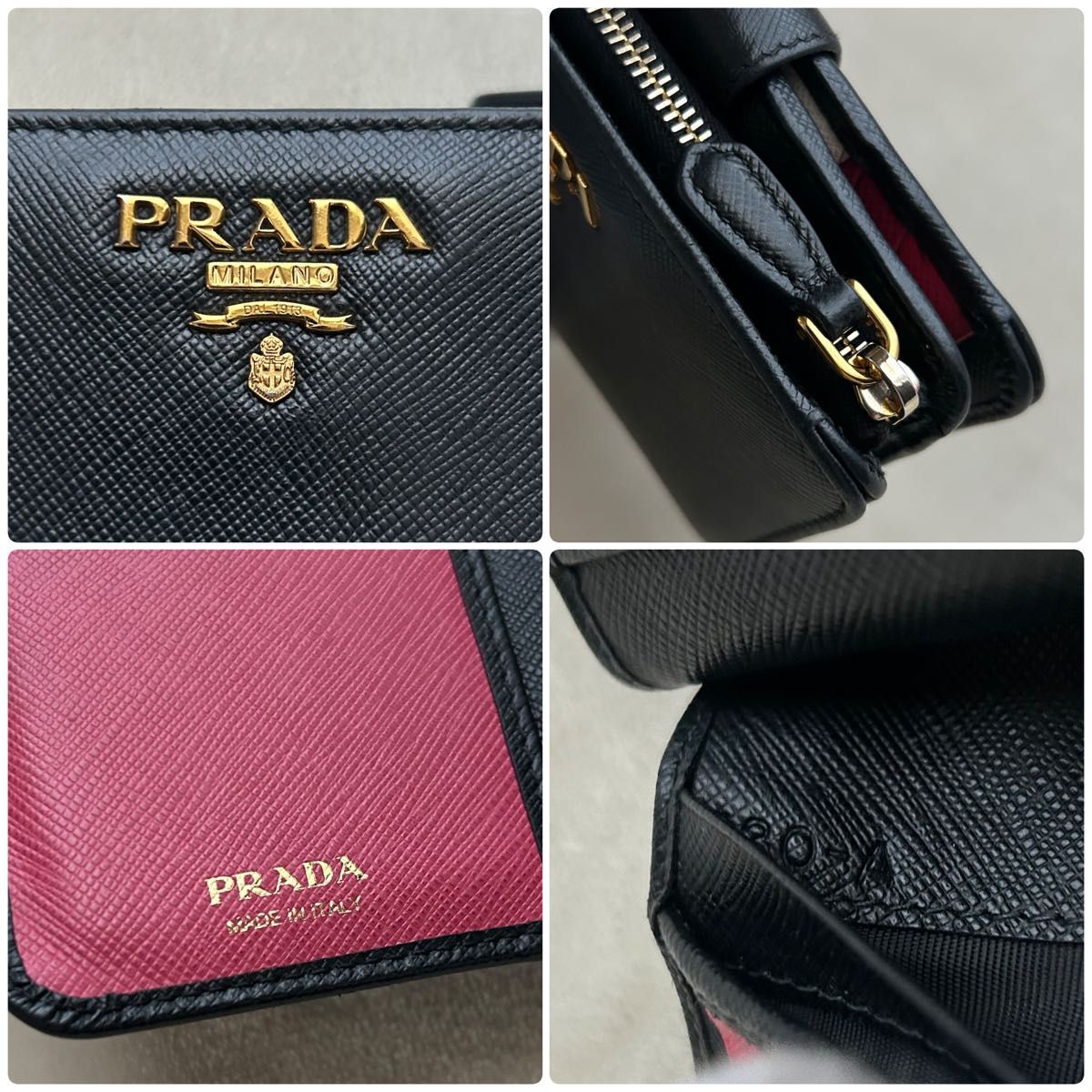 PRADA プラダ 二つ折り財布 折り財布 レザー 黒|Yahoo!フリマ PRADA プラダ 二つ折り財布 折り財布 レザー 黒|Yahoo!フリマ
