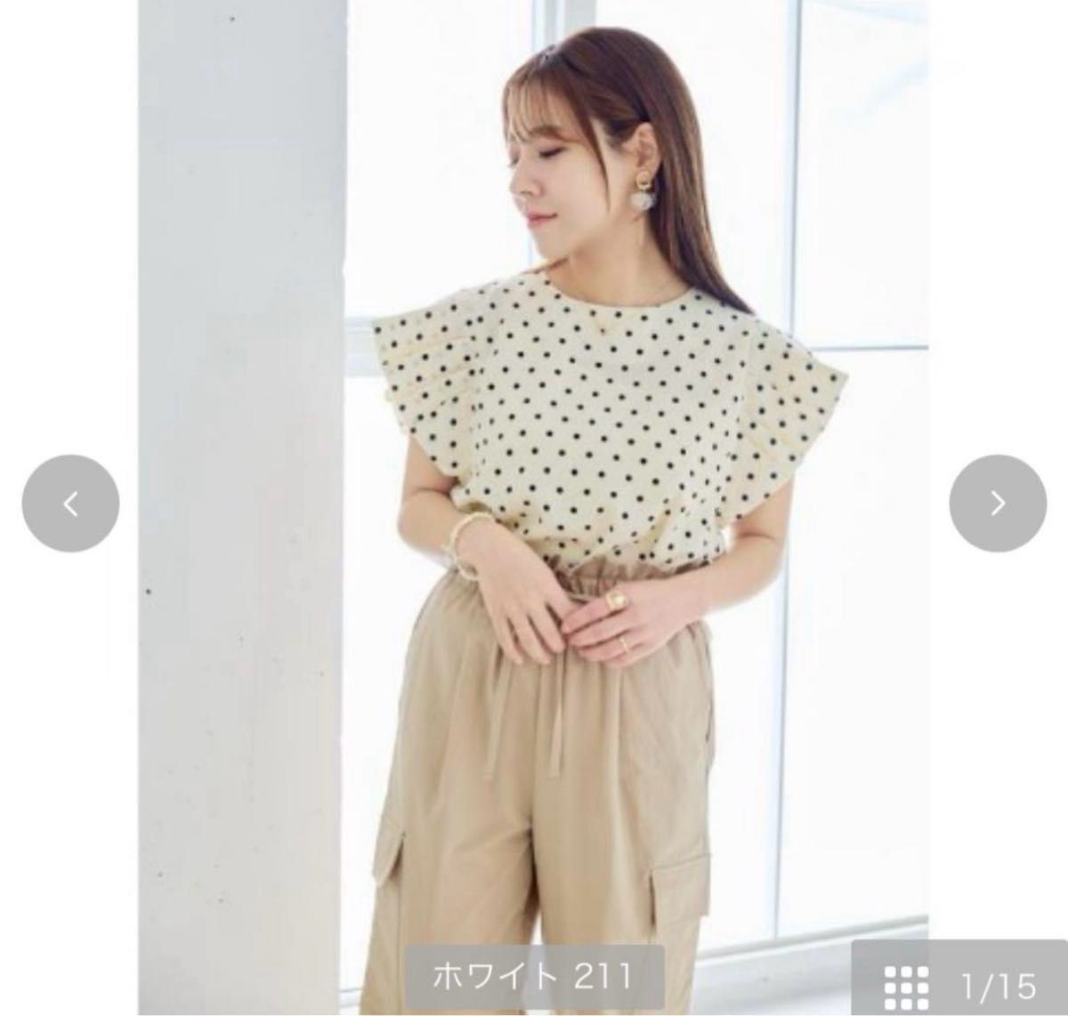 しまむら tal.by yumi トップス パンツ インナー Tシャツ ブラウス 新品 しまむら tal by yumi ドット柄 ブラウス M|Yahoo!フリマ
