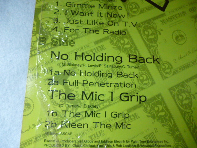 D.J. Chuck Chillout & Kool Chip / Gimme Minze ! 試聴可　オリジナル盤 LP レア　名盤　シュリンク付_画像2