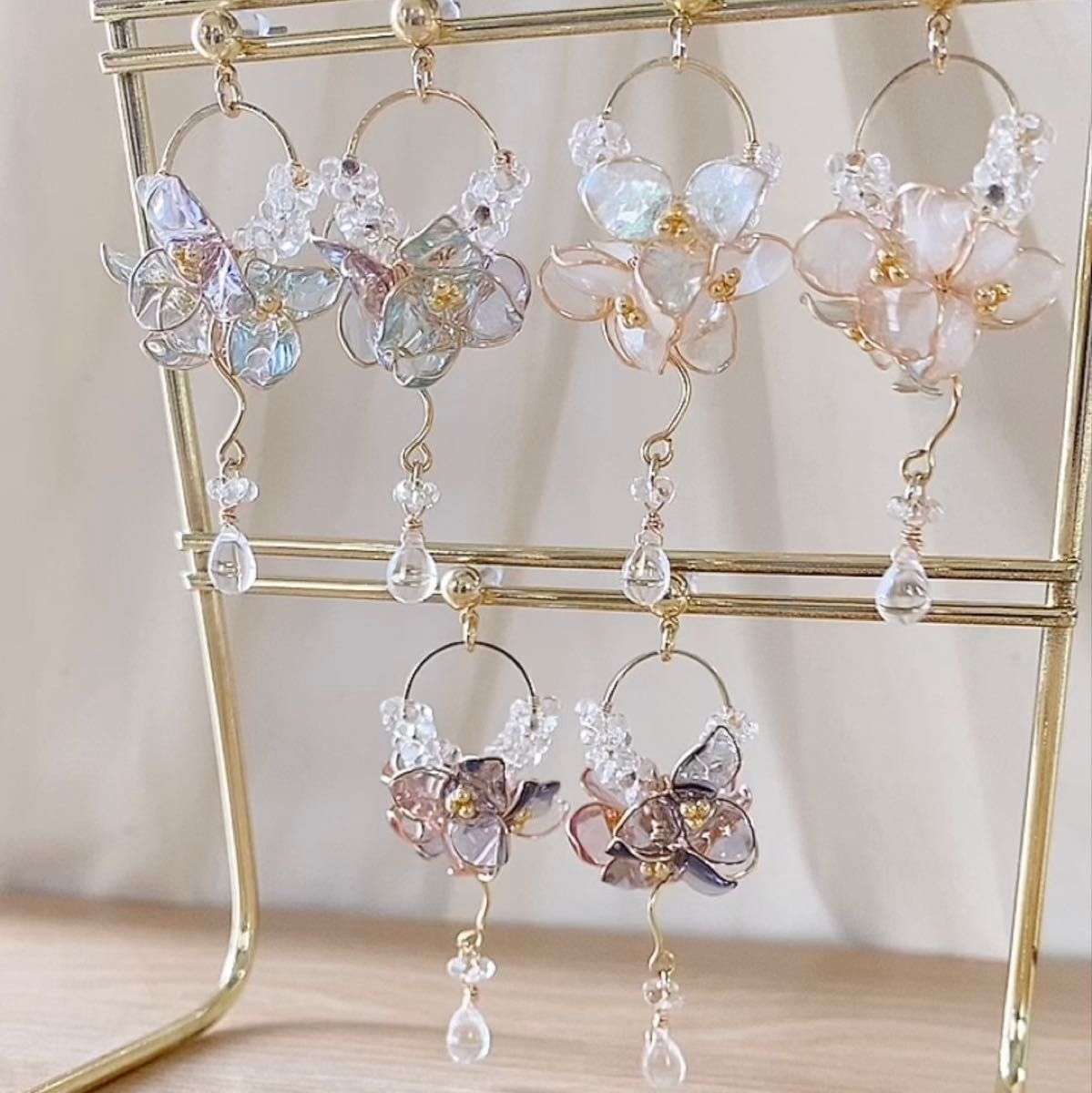 miniブーケ&ドロップピアス/イヤリング