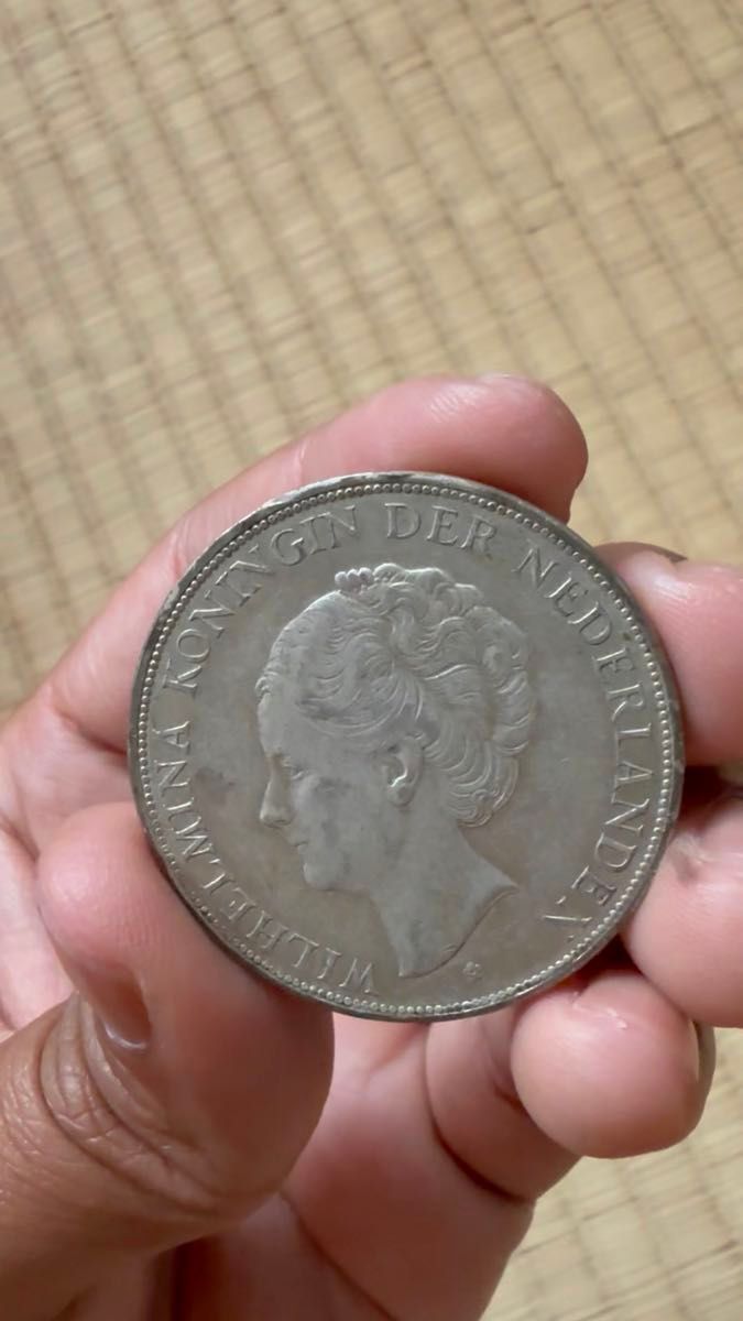 オランダ領東 2,5 グルデン 1929年 銀貨 オランダ インドネシア コイン 硬貨 古銭